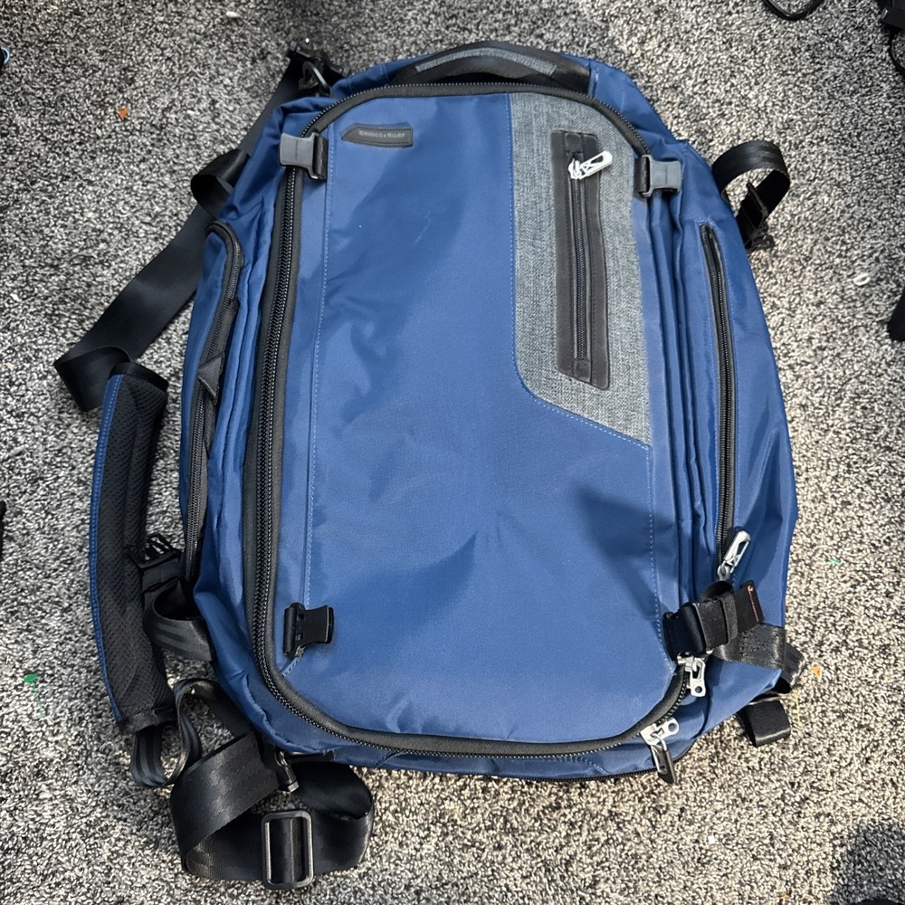 Briggs & Riley Blue and Gray Backpack